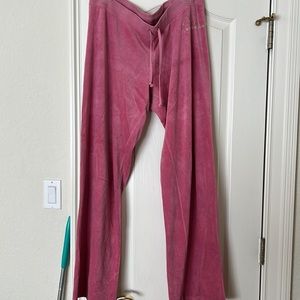 Juicy couture pink velour pants size XL